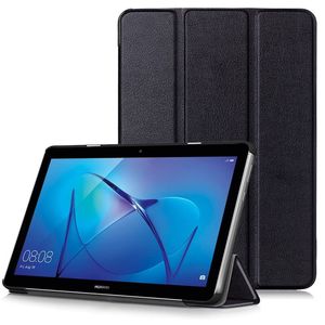 Husa flip pentru Samsung Galaxy Tab S6 Lite, piele ecologica neagra