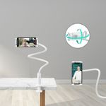 Laptop, Telefoane si Tablete - Telefoane mobile si accesorii - Accesorii Telefoane - Suport si docking telefoane - Suport de birou pentru telefon cu incarcare wireless, diagonala telefon intre 4.7 si 7", aluminiu alb, cu cablu pentru priza - Infinity.ro