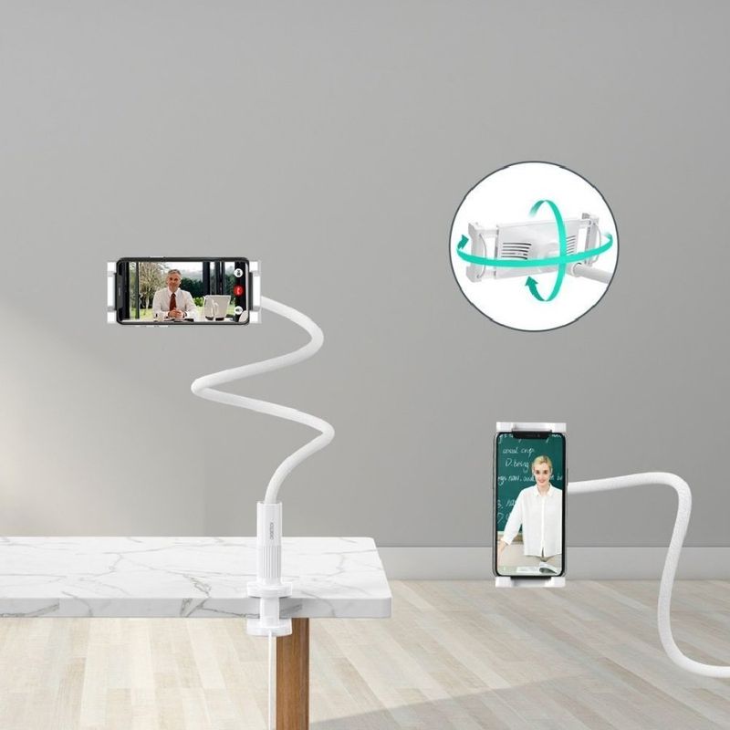 Laptop, Telefoane si Tablete - Telefoane mobile si accesorii - Accesorii Telefoane - Suport si docking telefoane - Suport de birou pentru telefon cu incarcare wireless, diagonala telefon intre 4.7 si 7", aluminiu alb, cu cablu pentru priza - Infinity.ro