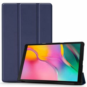 Husa flip pentru Samsung Galaxy Tab S6 Lite, piele ecologica albastra