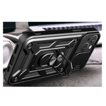 Laptop, Telefoane si Tablete - Telefoane mobile si accesorii - Accesorii Telefoane - Huse telefoane - Husa Armor pentru Apple iPhone 15 Pro, cu fereastra camera si inel magnetic, Military, negru - Infinity.ro