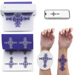 PC, gaming si accesorii - Imprimante, scanere & consumabile - Imprimante - Imprimante termice - Imprimanta termica pentru tatuaje, fara fir, nu necesita tus, suporta pana in A4, Bluetooth, USB, foi incluse, alb cocos - Infinity.ro