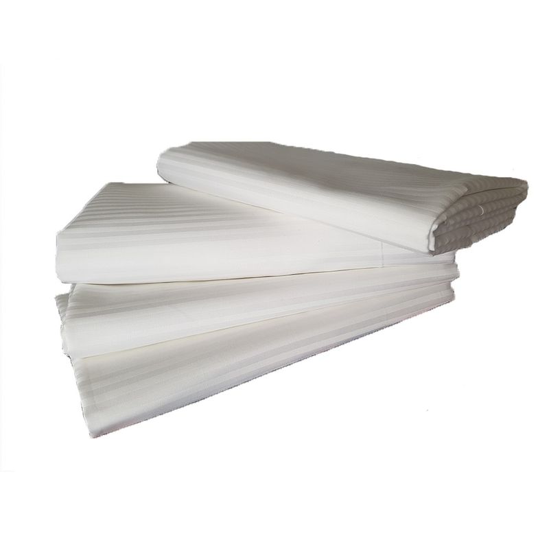 Casa si Gradina - Textile si covoare - Textile bucatarie - Fete de masa - Fata de masa Kotonia Home Hotel - rotunda, diametru 150 cm, Damasc, 100% bumbac, latime dungi 1 cm, alb - Infinity.ro