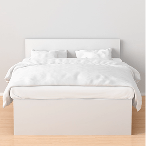 Set 5 piese Lenjerie de pat 4 piese si pilota iarna, Kotonia Home Hotel 2 persoane, 100% bumbac, Olandina, Alb