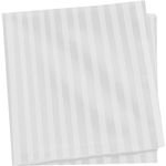 Casa si Gradina - Textile si covoare - Textile bucatarie - Servete si naproane - Set 10 buc Servetul ospatarului, 100% bumbac, Damasc dungi subtiri de 1 cm, alb, dimensiunea 55x55 cm - Infinity.ro