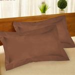 Casa si Gradina - Textile si covoare - Lenjerii de pat - Fete de perna - Set 2 fete de perna Kotonia Home Damasc Saten DeLux - 100% bumbac, 70x70 cm, Ciocolata - Infinity.ro