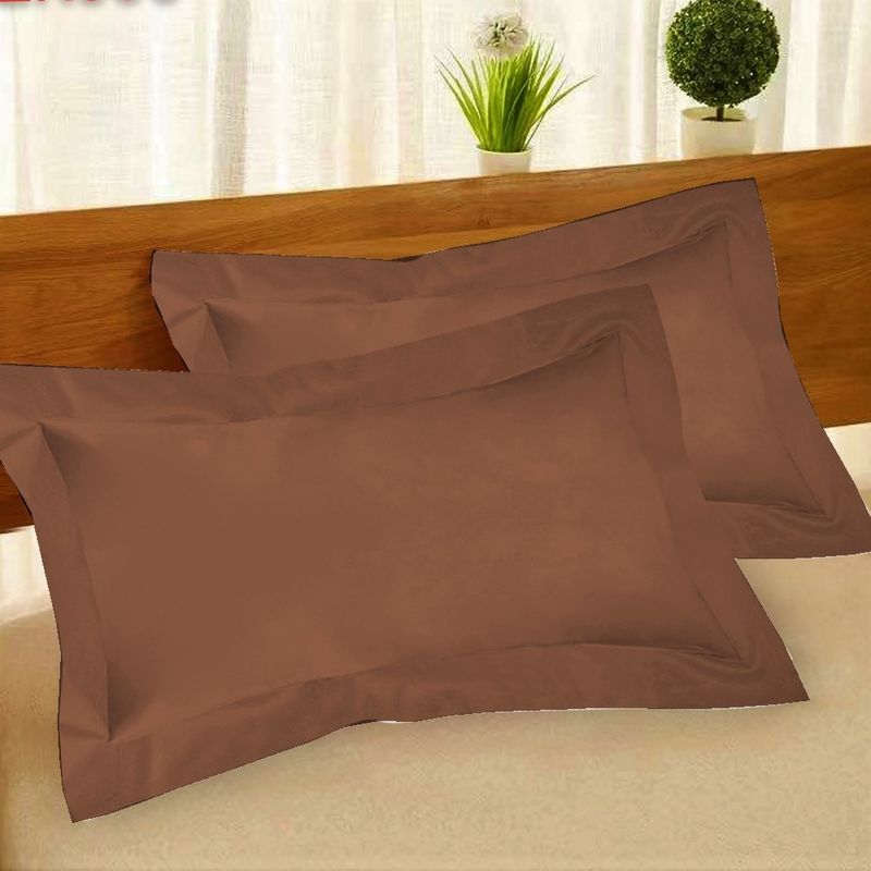 Casa si Gradina - Textile si covoare - Lenjerii de pat - Fete de perna - Set 2 fete de perna Kotonia Home Damasc Saten DeLux - 100% bumbac, 70x70 cm, Ciocolata - Infinity.ro