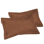 Casa si Gradina - Textile si covoare - Lenjerii de pat - Fete de perna - Set 2 fete de perna Kotonia Home Damasc Saten DeLux - 100% bumbac, 70x70 cm, Ciocolata - Infinity.ro