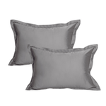 Casa si Gradina - Textile si covoare - Lenjerii de pat - Fete de perna - Set 2 fete de perna Kotonia Home Damasc Saten DeLux - 100% bumbac, 50x70 cm, Gri taupe - Infinity.ro