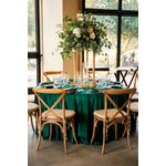 Casa si Gradina - Textile si covoare - Textile bucatarie - Fete de masa - Fata de masa Kotonia Home - rotunda cu diametrul 240 cm, Damasc Saten DeLux, 100% bumbac, verde smarald - Infinity.ro