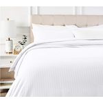 Casa si Gradina - Textile si covoare - Lenjerii de pat - Huse pilote - Husa pentru pilota Kotonia Home Hotel Damasc cu dungi de 1 cm, 100% bumbac, Alb, 200x220 cm - Infinity.ro