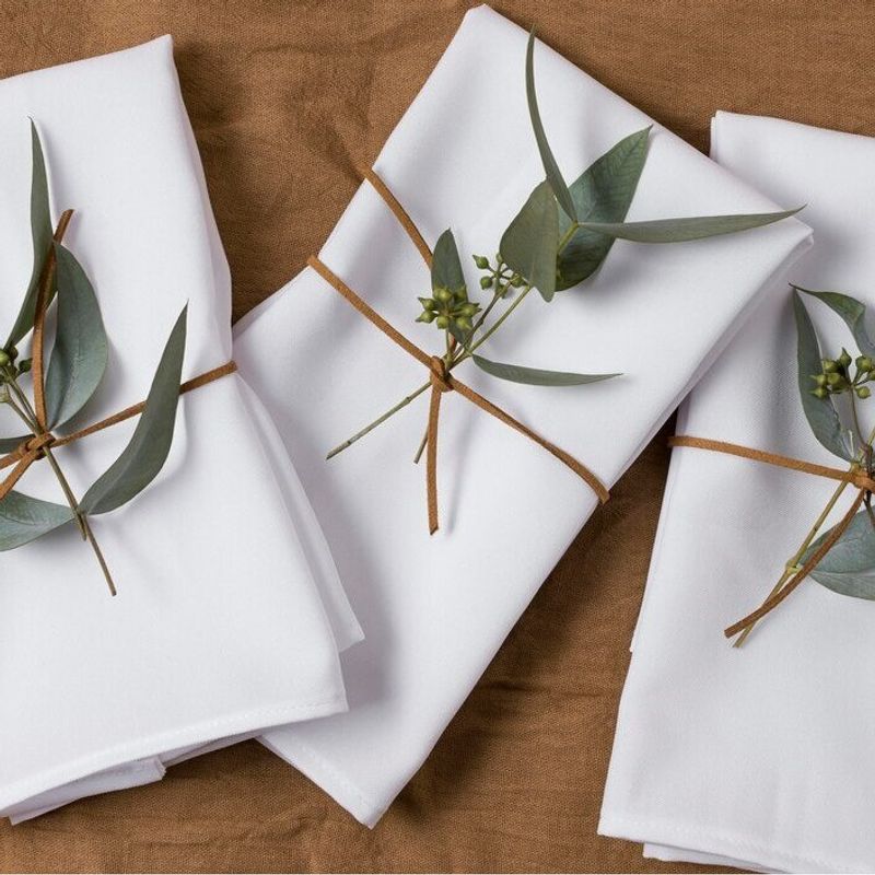 Casa si Gradina - Textile si covoare - Textile bucatarie - Servete si naproane - Set 10 Servetele masa Kotonia Home Hotel, 100% bumbac, percale, Alb, 45×45 cm - Infinity.ro