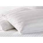 Casa si Gradina - Textile si covoare - Lenjerii de pat - Fete de perna - Set 25 fete de perna Kotonia Home Hotel, 100% bumbac, Damasc cu dungi cu latime de 2.5 cm, Alb, 40x40 cm - Infinity.ro