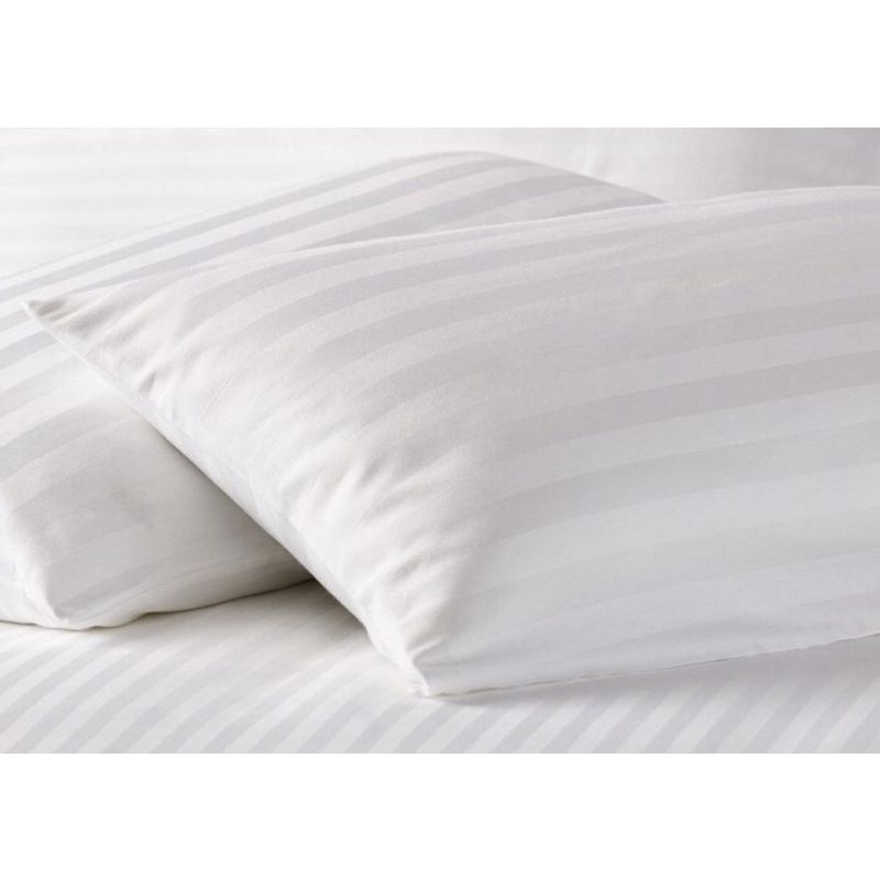 Casa si Gradina - Textile si covoare - Lenjerii de pat - Fete de perna - Set 25 fete de perna Kotonia Home Hotel, 100% bumbac, Damasc cu dungi cu latime de 2.5 cm, Alb, 40x40 cm - Infinity.ro