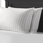 Casa si Gradina - Textile si covoare - Lenjerii de pat - Fete de perna - Set 25 fete de perna Kotonia Home Hotel, 100% bumbac, Damasc cu dungi cu latime de 2.5 cm, Alb, 40x40 cm - Infinity.ro