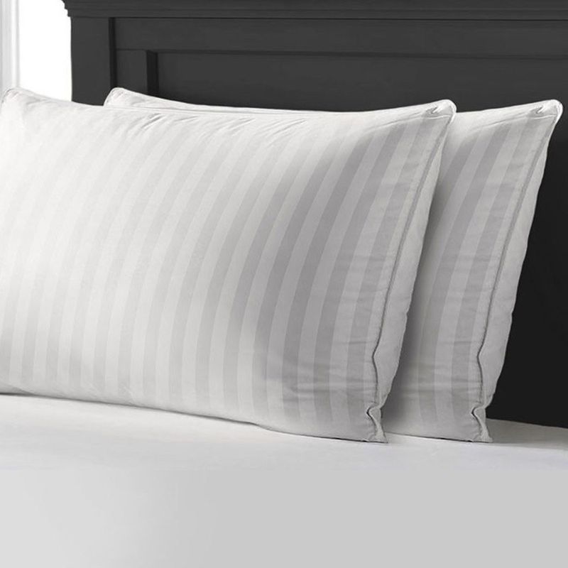 Casa si Gradina - Textile si covoare - Lenjerii de pat - Fete de perna - Set 25 fete de perna Kotonia Home Hotel, 100% bumbac, Damasc cu dungi cu latime de 2.5 cm, Alb, 40x40 cm - Infinity.ro