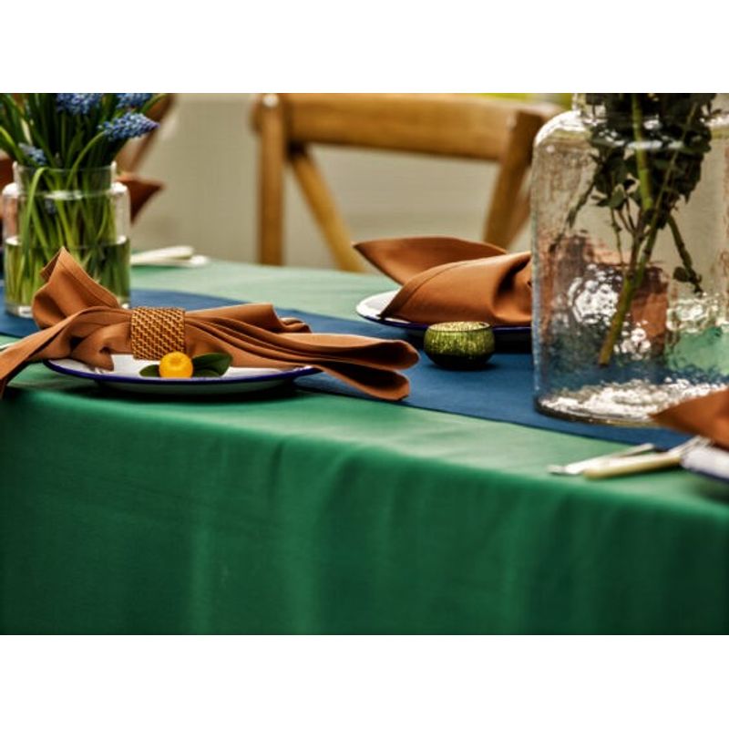 Casa si Gradina - Textile si covoare - Textile bucatarie - Fete de masa - Fata de masa Kotonia Home - 150x240 cm, Damasc Saten DeLux, 100% bumbac, verde smarald - Infinity.ro