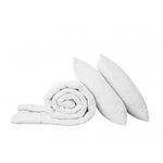 Casa si Gradina - Textile si covoare - Perne si pilote - Pilote - Set 3 piese pilota de iarna Kotonia Home -  2 persoane 180x215 cm 300g/m2, cu 2 perne 50x70, Alb - Infinity.ro