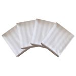 Casa si Gradina - Textile si covoare - Textile bucatarie - Fete de masa - Set 4 Fete de masa Kotonia Home Hotel, 100% bumbac, Damasc, dungi subtiri, alb, 120×120 cm - Infinity.ro