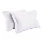 Casa si Gradina - Textile si covoare - Lenjerii de pat - Fete de perna - Set 2 Fete de perna Kotonia Home Hotel - Ranforce, cu rame decorative Oxford, 100% bumbac, 70x70 cm, Alb - Infinity.ro