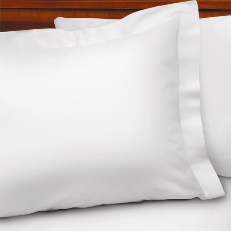 Casa si Gradina - Textile si covoare - Lenjerii de pat - Fete de perna - Set 2 Fete de perna Kotonia Home Hotel - Ranforce, cu rame decorative Oxford, 100% bumbac,  50x70 cm, Alb - Infinity.ro