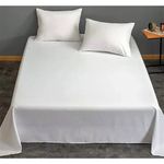 Casa si Gradina - Textile si covoare - Lenjerii de pat - Cearceafuri de pat - Cearsaf de pat Kotonia Home Hotel Ranforce 100% bumbac, Alb, 220x240 cm - Infinity.ro