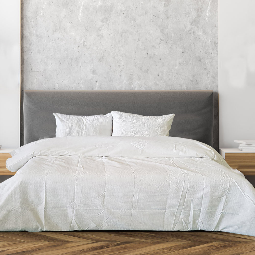 Husa pentru pilota Kotonia Home Hotel Creponat Ranforce, 100% bumbac, Alb, 150x200 cm
