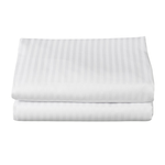 Casa si Gradina - Textile si covoare - Lenjerii de pat - Cearceafuri de pat - Cearsaf de pat Kotonia Home Hotel Damasc cu dungi subtiri, 100% bumbac, Alb, 240x260 cm - Infinity.ro