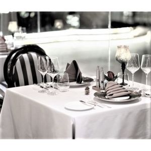 Fata de masa Kotonia Home, Percale, 100% Bumbac, alb, 150×240 cm