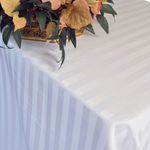 Casa si Gradina - Textile si covoare - Textile bucatarie - Fete de masa - Fata de masa Kotonia Home, damasc, dungi late, 100% Bumbac, alb, 180×320 cm - Infinity.ro