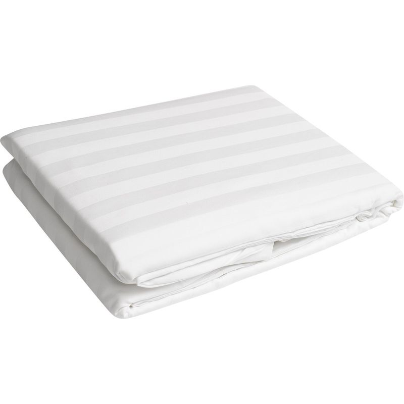 Casa si Gradina - Textile si covoare - Textile bucatarie - Fete de masa - Fata de masa Kotonia Home, damasc, dungi late, 100% Bumbac, alb, 180×320 cm - Infinity.ro