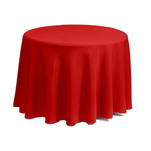 Fata de masa Kotonia Home - rotunda cu diametrul 240 cm, Damasc Saten DeLux, 100% bumbac, rosu