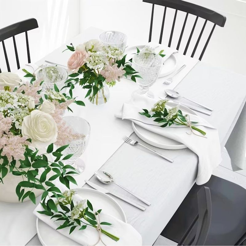 Casa si Gradina - Textile si covoare - Textile bucatarie - Servete si naproane - Napron Kotonia Home uni – 45×145 cm, 100% bumbac , creton alb - Infinity.ro