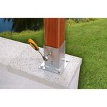 Casa si Gradina - Constructii - Materiale constructii - Elemente pentru armaturi - Baza stalp lemn 101x101x Gr. 2mm EVOTOOLS - Infinity.ro