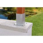 Casa si Gradina - Constructii - Materiale constructii - Elemente pentru armaturi - Baza stalp lemn 101x101x Gr. 2mm EVOTOOLS - Infinity.ro