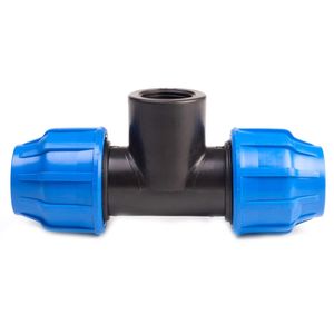 Teu compresiune PEHD PN16 25 x 3/4" FI