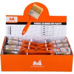 Casa si Gradina - Constructii - Vopsea si tencuieli - Unelte de vopsit si tencuit - Set Pensule cu maner de plastic Orange Evotools 5x20mm 10x40mm 10x50mm 5x60mm 5x70mm - Infinity.ro