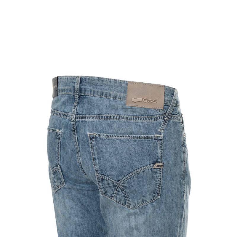 Fashion, accesorii si bijuterii - Barbati - Imbracaminte - Pantaloni barbati - Blugi barbati Gas model 351332 Albastru W40-L34 US - Infinity.ro