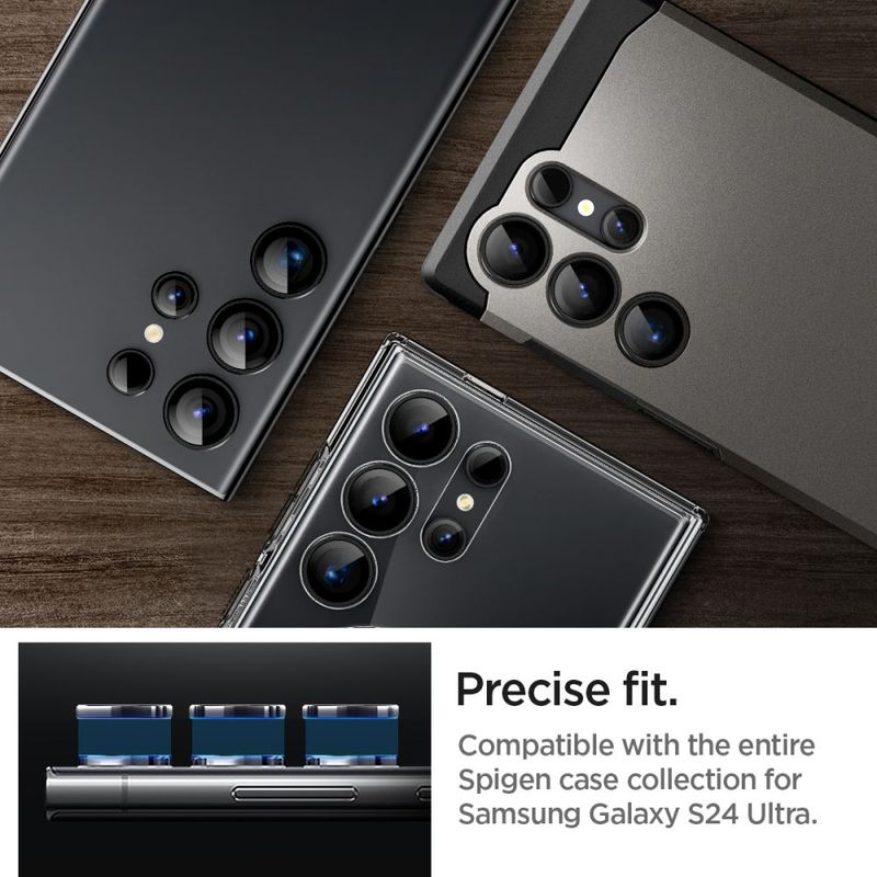 Laptop, Telefoane si Tablete - Telefoane mobile si accesorii - Accesorii Telefoane - Folii protectie telefoane - Glass shield pentru camera Samsung Galaxy S24 Ultra set 2, Heavy Duty, F48, Sticla, Deep Dark - Infinity.ro