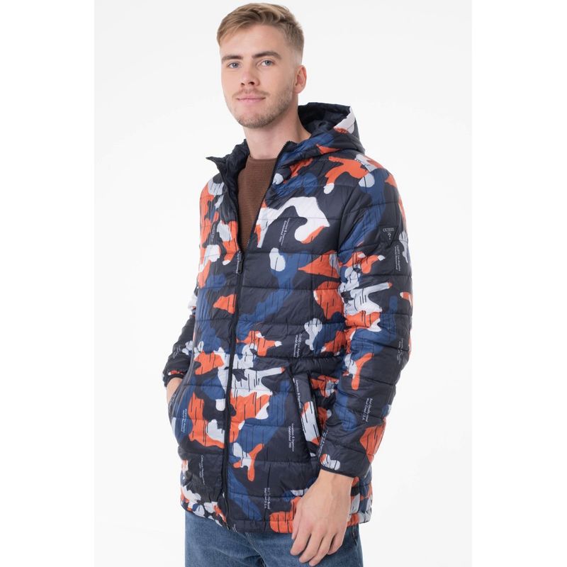 Fashion, accesorii si bijuterii - Barbati - Imbracaminte - Jachete si geci barbati - Geaca Guess Geaca reversibil matlasata M2BL36 S INTL Dark Blue - Infinity.ro