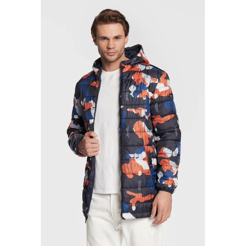 Fashion, accesorii si bijuterii - Barbati - Imbracaminte - Jachete si geci barbati - Geaca Guess Geaca reversibil matlasata M2BL36 S INTL Dark Blue - Infinity.ro