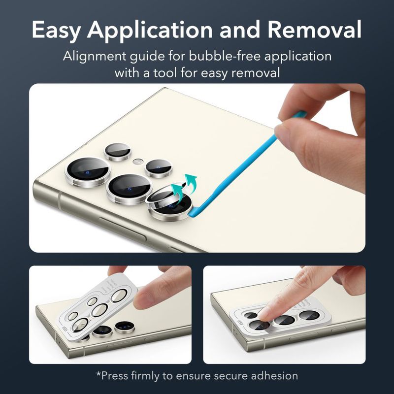 Laptop, Telefoane si Tablete - Telefoane mobile si accesorii - Accesorii Telefoane - Folii protectie telefoane - Glass shield pentru camera Samsung Galaxy S24 Ultra, Heavy Duty, W44, Protective glass, Transparent - Infinity.ro