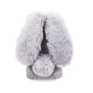 Husa Iepuras de Plus compatibila cu iPhone X si XS, Gri, ATX-BBL3035