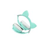 Laptop, Telefoane si Tablete - Telefoane mobile si accesorii - Accesorii Telefoane - Alte accesorii telefoane - Casti wireless cu urechi de pisica si lumini multicolore, bluetooth 5.0, Verde-Menta - Infinity.ro