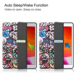 Laptop, Telefoane si Tablete - Tablete si accesorii tablete - Accesorii Tablete - Huse tablete - Husa tip carte pentru iPad Pro 12.9 inch 2021, piele ecologica, model graffiti, Multicolor - Infinity.ro