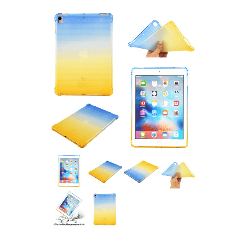 Laptop, Telefoane si Tablete - Tablete si accesorii tablete - Accesorii Tablete - Huse tablete - Protectie premium din silicon pentru Apple iPad 10.2 (2019-2020), Galben-Albastru - Infinity.ro