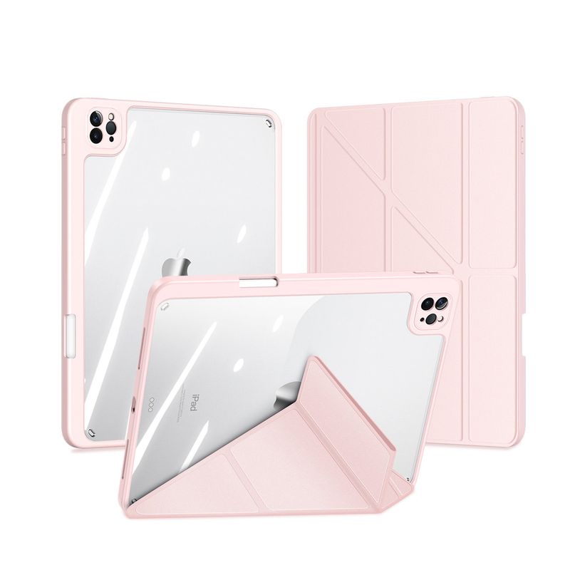 Laptop, Telefoane si Tablete - Tablete si accesorii tablete - Accesorii Tablete - Huse tablete - Smart Flip Cover pentru Apple iPad Pro 11 2018/2020/2021, husa de protectie cu fata detasabila si suport landscape, disponibila intr-un elegant roz - Infinity.ro