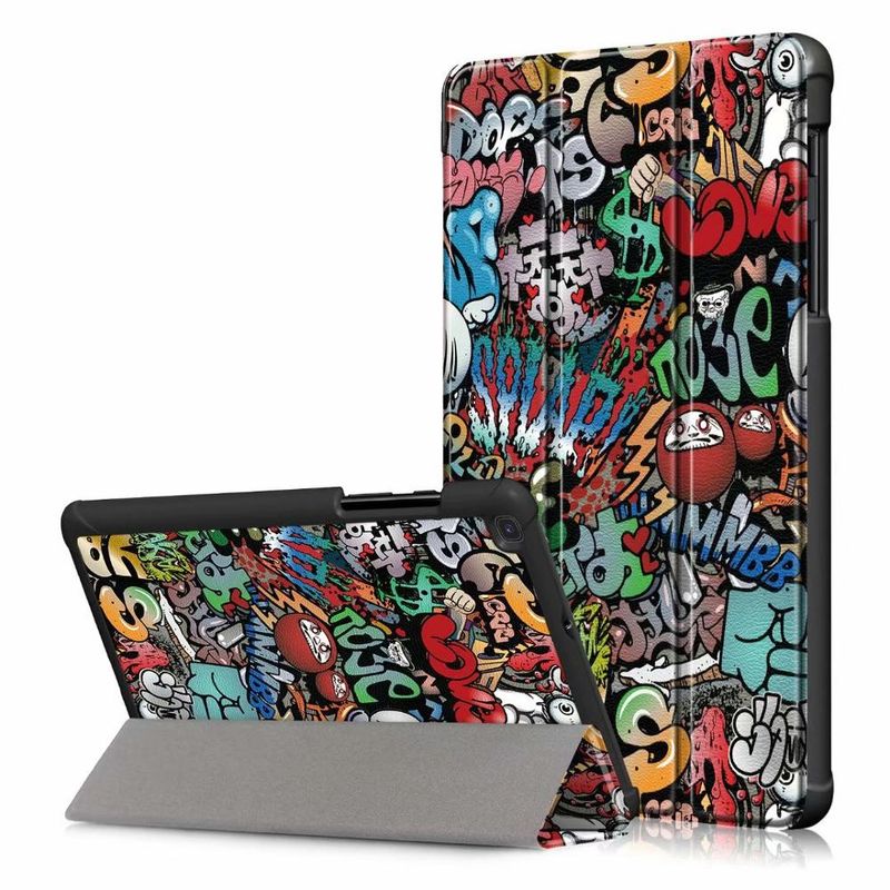 Laptop, Telefoane si Tablete - Tablete si accesorii tablete - Accesorii Tablete - Huse tablete - Protectie eleganta pentru iPad 10.2 inch 2019 - 2021 - husa tip carte din piele ecologica cu model graffiti, disponibila in culori vibrante - Infinity.ro