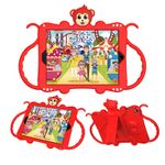 Laptop, Telefoane si Tablete - Tablete si accesorii tablete - Accesorii Tablete - Huse tablete - Husa rosie din silicon cu curea atasabila si suport tableta pentru Apple iPad Air 1, Air 2, iPad Pro 9.7 inch si iPad 5 - Infinity.ro