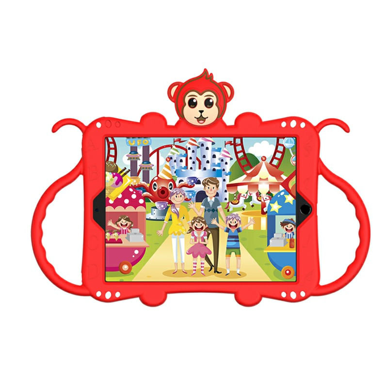 Laptop, Telefoane si Tablete - Tablete si accesorii tablete - Accesorii Tablete - Huse tablete - Husa rosie din silicon cu curea atasabila si suport tableta pentru Apple iPad Air 1, Air 2, iPad Pro 9.7 inch si iPad 5 - Infinity.ro